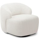Ver imagem 1 de Poltrona Decorativa Orgânica Giratória Living Barolo L06 Bouclê Branco