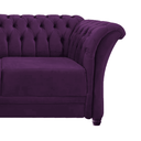 Ver imagem 5 de Sofá Recamier Divã Chesterfield 175cm Sofia Suede Roxo Capitonê- Mabe Magazine