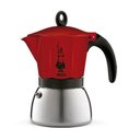 Ver imagem 1 de Cafeteira Italiana Moka Induction Vermelha Fogão de indução 6 xícaras Bialetti