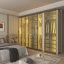 Ver imagem 1 de Guarda-Roupa Modulado Reflecta Innova 8 Portas 341,4cm x 240cm Mod 012 100% MDF Bege/Off White
