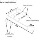 Ver imagem 3 de Kit Porta Papel Higiênico e Toalha de Rosto Preto Fosco Plus