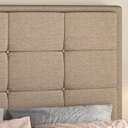 Ver imagem 6 de Cabeceira Cama Box Solteiro 0,90m Softquad Estofada Linho Bege Design Moderno Luxo Quarto