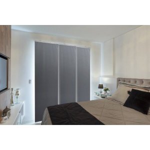 Persiana Painel (2,40Lar. x 1,80Alt.) Blackout Cinza Escuro