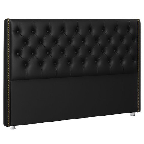 Cabeceira Cama Box Casal 140 Cm Flora Corano Preto - Nexta Casa