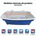 Ver imagem 5 de Banheira Caixa de Areia Higiênica Gatos 3 Peças Furacão Pet - Água