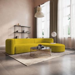 Sofá Modular Celinne Luxuoso Sala de Estar Decoração Luxo 265cm Suede - 2