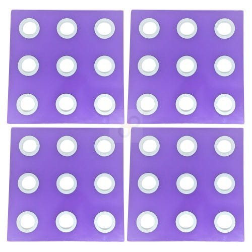 Descanso de Panela 4 Peças Silicone e Melamina Domino Rosti Mepal - Violeta escuro - 1