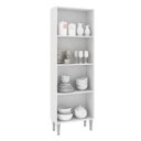 Ver imagem 2 de Armário Paneleiro para Cozinha Madri 60 X 186 Cm 4 Portas Mdp Branco Canelado - Clicklar