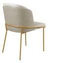 Ver imagem 2 de 2 Cadeiras Aurora C&m Decor Douradas Courino/ Linho
