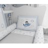 Kit Berço Enxoval Bebê Urso Aviador Azul Menino Kt230 - 3