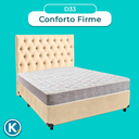 Ver imagem 4 de Cama Box + Colchão Casal D33 D33 Inducol + Cabeceira Estofada