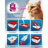 Banheira Caixa de Areia Higiênica Gatos 3 peças Furacão Pet - Vermelho - 3