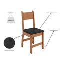 Ver imagem 3 de Kit 2 Cadeiras para Sala de Jantar Milano Fosco-poliman - Carvalho / Preto
