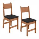 Ver imagem 2 de Kit 2 Cadeiras para Sala de Jantar Milano Fosco-poliman - Carvalho / Preto