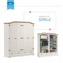Ver imagem 5 de Guarda-Roupa Casal 4 Portas 2 Gavetas Smile Móveis Serpil