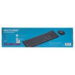 Kit Teclado e Mouse Wireless Multilaser TC251, 2.4GHz, Teclas Flutuantes, USB, ABNT2, 1200DPI, Preto - 9