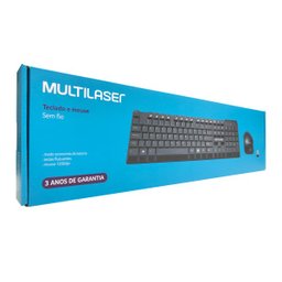 Kit Teclado e Mouse Wireless Multilaser TC251, 2.4GHz, Teclas Flutuantes, USB, ABNT2, 1200DPI, Preto - 6