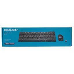 Kit Teclado e Mouse Wireless Multilaser TC251, 2.4GHz, Teclas Flutuantes, USB, ABNT2, 1200DPI, Preto - 8