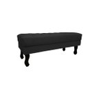Ver imagem 3 de Recamier Baú Luis Xv Capitonê Retrô 100 cm Suede Preto Ms Decor