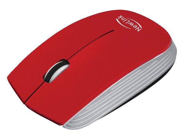 Mouse Wireless Newlink Optimus Vermelho/prata MO221NL