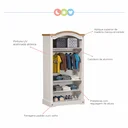 Ver imagem 5 de Guarda-Roupa Infantil 2 Portas Smile 