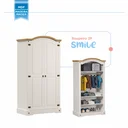 Ver imagem 4 de Guarda-Roupa Infantil 2 Portas Smile 
