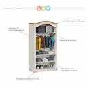 Ver imagem 5 de Guarda-Roupa Infantil 2 Portas Smile Yescasa