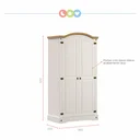 Ver imagem 3 de Guarda-Roupa Infantil 2 Portas Smile Yescasa
