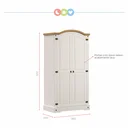 Ver imagem 3 de Guarda-Roupa Infantil 2 Portas Smile Yescasa