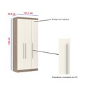Ver imagem 3 de Guarda Roupa 3 Portas 2 Gavetas Internas - Módulo Dormitório Master - Guarda Roupas Modulado Luciane