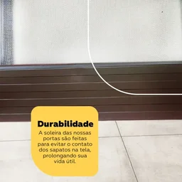 Porta Mosquiteira de Giro 0,80m X 2,10m Bronze - 4