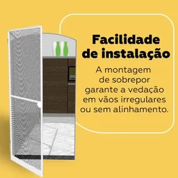Porta Mosquiteira de Giro 1,20m X 2,10m Preta - 3