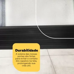 Porta Mosquiteira de Giro 1,20m X 2,10m Preta - 4