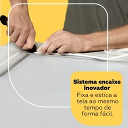 Tela Mosquiteira Corredeira para Janela 0,60m X 1,20m Branca - 5