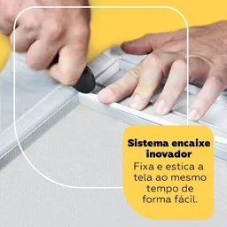 Tela Mosquiteira para Porta 1,00m X 2,10m Cinza Claro - 5