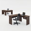 Ver imagem 3 de Mesa em L Escritório Alfama Marrom