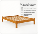 Ver imagem 5 de Cama Queen Turca 100% Madeira Maciça Reforçada Pinus Mel