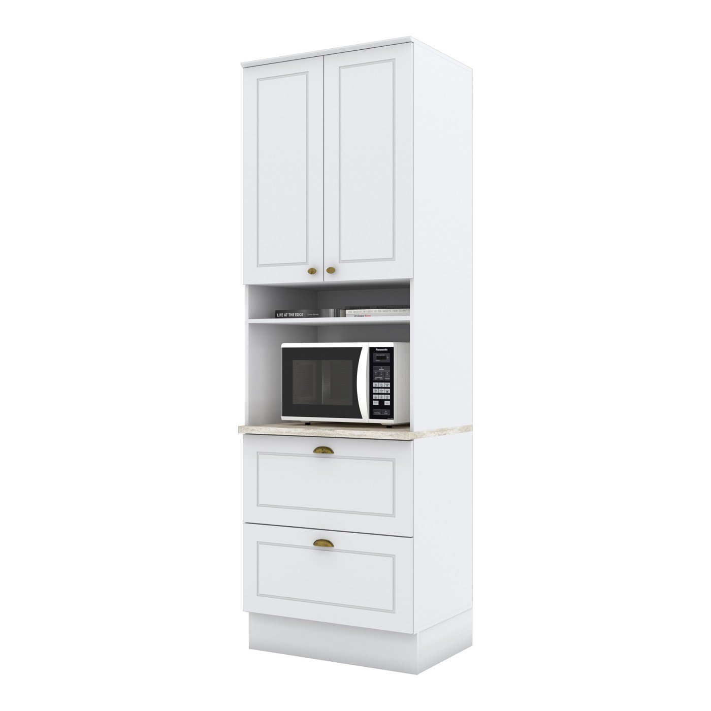 Paneleiro com Torre Quente 1 Forno Americana Branco - Henn