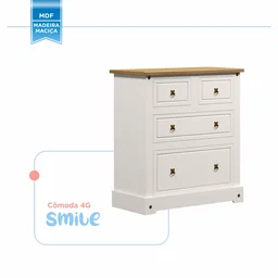 Cômoda Infantil 4 Gavetas Smile  - 5