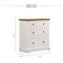 Ver imagem 3 de Cômoda Infantil 4 Gavetas Smile Yescasa Bege