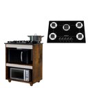 Ver imagem 1 de Kit Balcão Cooktop Turim Ype/off White com Fogão Cooktop 5 Bocas Chamalux