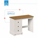 Ver imagem 6 de Escrivaninha Mesa Escritório Provençal com 3 Gavetas 100% MDF 104,5cm Tampo em Smile Yescasa Bege