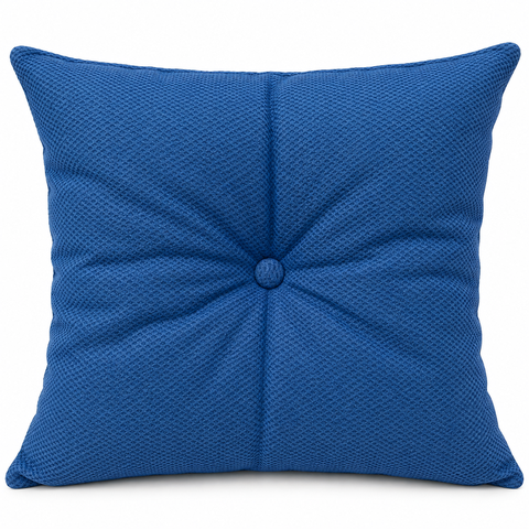 Almofadas com Botão para Sofás e Camas Decorativas un. Diversas Cores Macias:Azul Royal