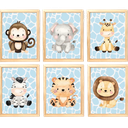 Ver imagem 1 de Quadro Infantil Safari 6 un A4 vidro e pendurador