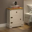 Ver imagem 6 de Mesa de Cabeceira 1 Gaveta 1 Porta em MDF e Pinus Smile Bege Yescasa