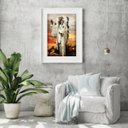 Ver imagem 2 de Quadro Decorativo Caboclo Pena Branca - 60x48cm:madeira Branca