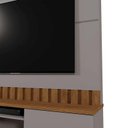 Ver imagem 6 de Home Florianópolis 1,75m Tvs 70'' Painel Ripado Nichos e Porta Correr - Grigio Fosco/amendoa