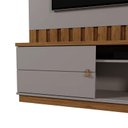 Ver imagem 5 de Home Florianópolis 1,75m Tvs 70'' Painel Ripado Nichos e Porta Correr - Grigio Fosco/amendoa