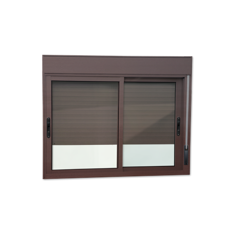 Janela Alumínio Elite 2F.Móv.c/Pers.Integ.120 x 150 V.Liso Marrom Corten Brimak