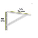 Ver imagem 3 de KIT 12 PEÇAS SUPORTE MÃO FRANCESA P/ PRATELEIRA DE 10CM- BRANCA